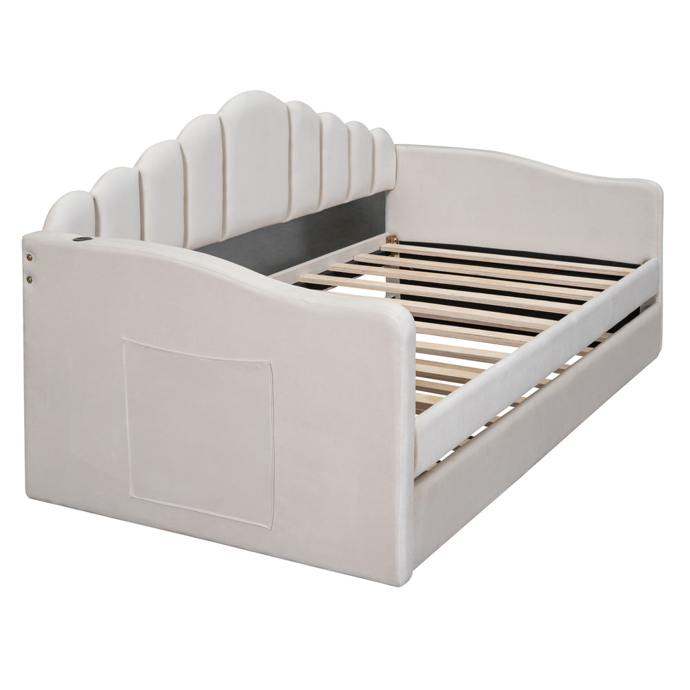 twin-size-velvet-upholstered-daybed-with-trundle-usb-charging-ports-beige-or-pink
