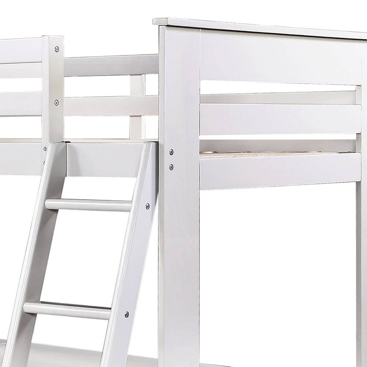 Ambar - Twin Loft Bed With Desk & Bookcase & Chest - Light Gray