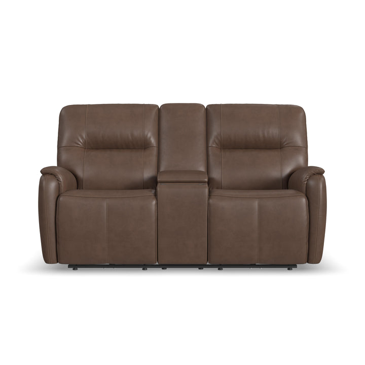 Wilson Power Reclining Loveseat With Console And Power Headrests Café