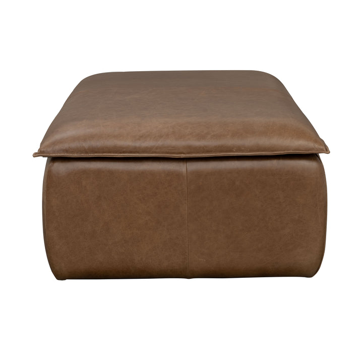 Flexsteel W1491-091S Crawford  Rectangular Storage Ottoman  Chestnut