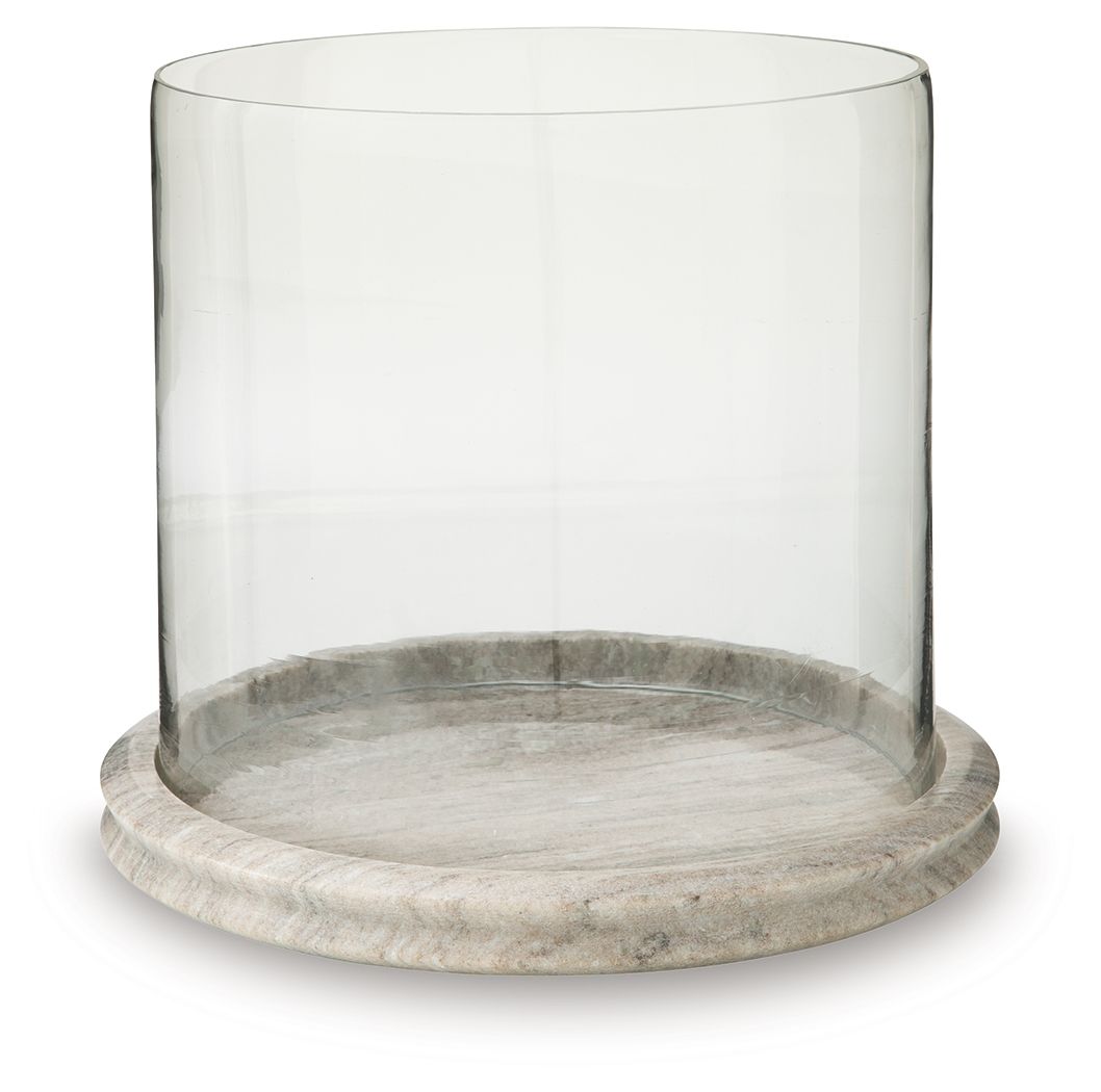 Saskia - Candle Holder - Clear / Beige by Ashley Furniture product image