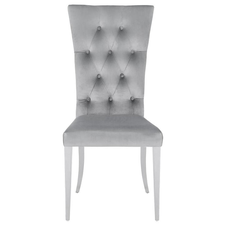 Kerwin - Velvet Upholstered Dining Side Chair  - Gray