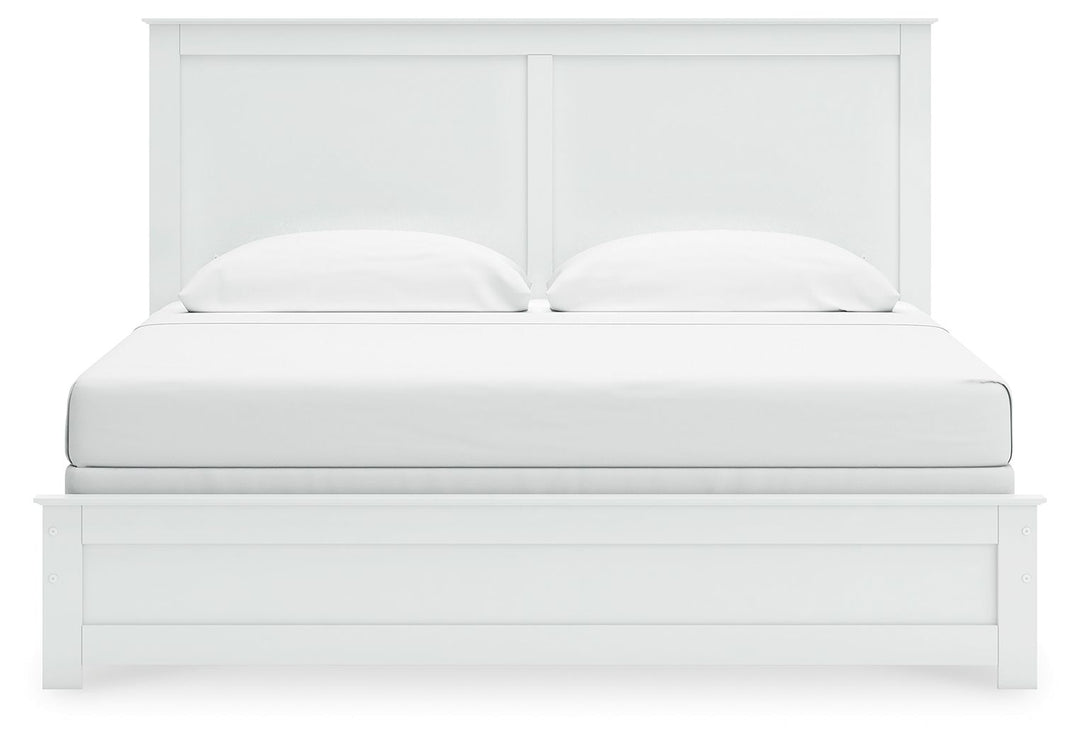 Bostwick Shoals - King Panel Bed With Framed Footboard - White by Ashley Furniture product image
