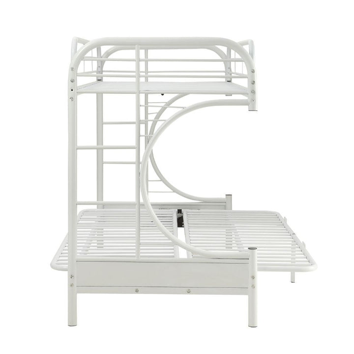 Eclipse - Twin Long/Queen Futon Bunk Bed - White