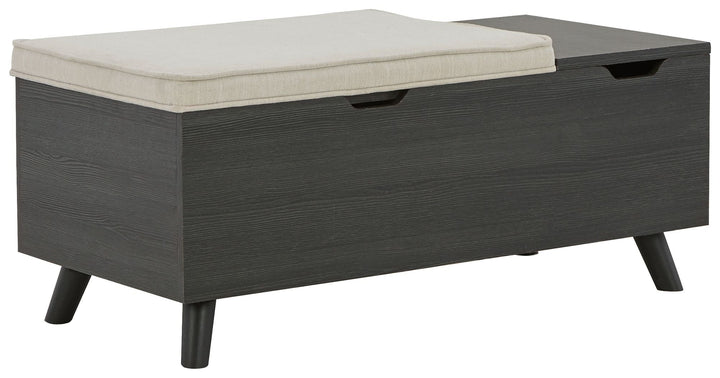 Yarlow - Storage Bench - Dark Gray