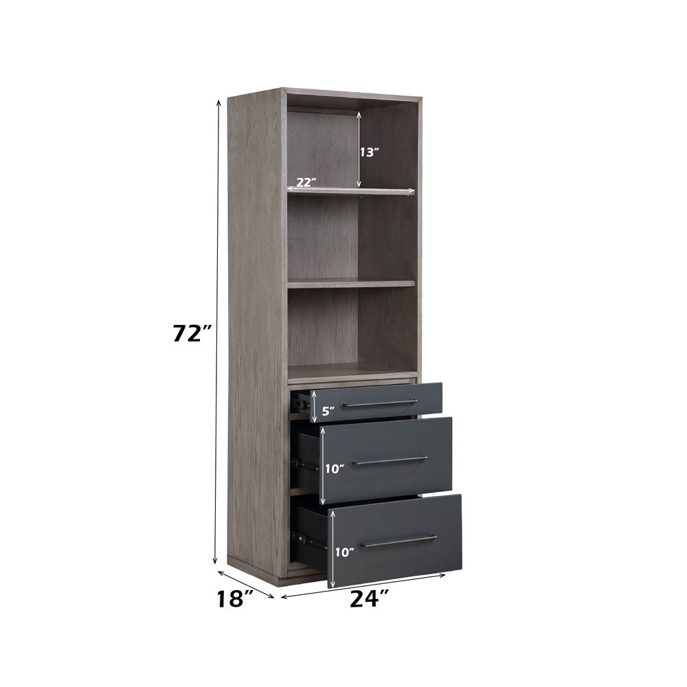 Estevon - Bookcase - Gray Oak