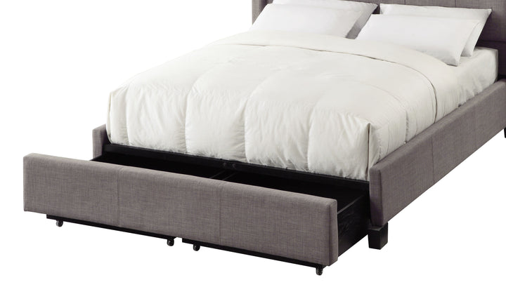 Modus Furniture 3Zh3D511 Royal Tufted Footboard Storage Bed In Dolphin Linen