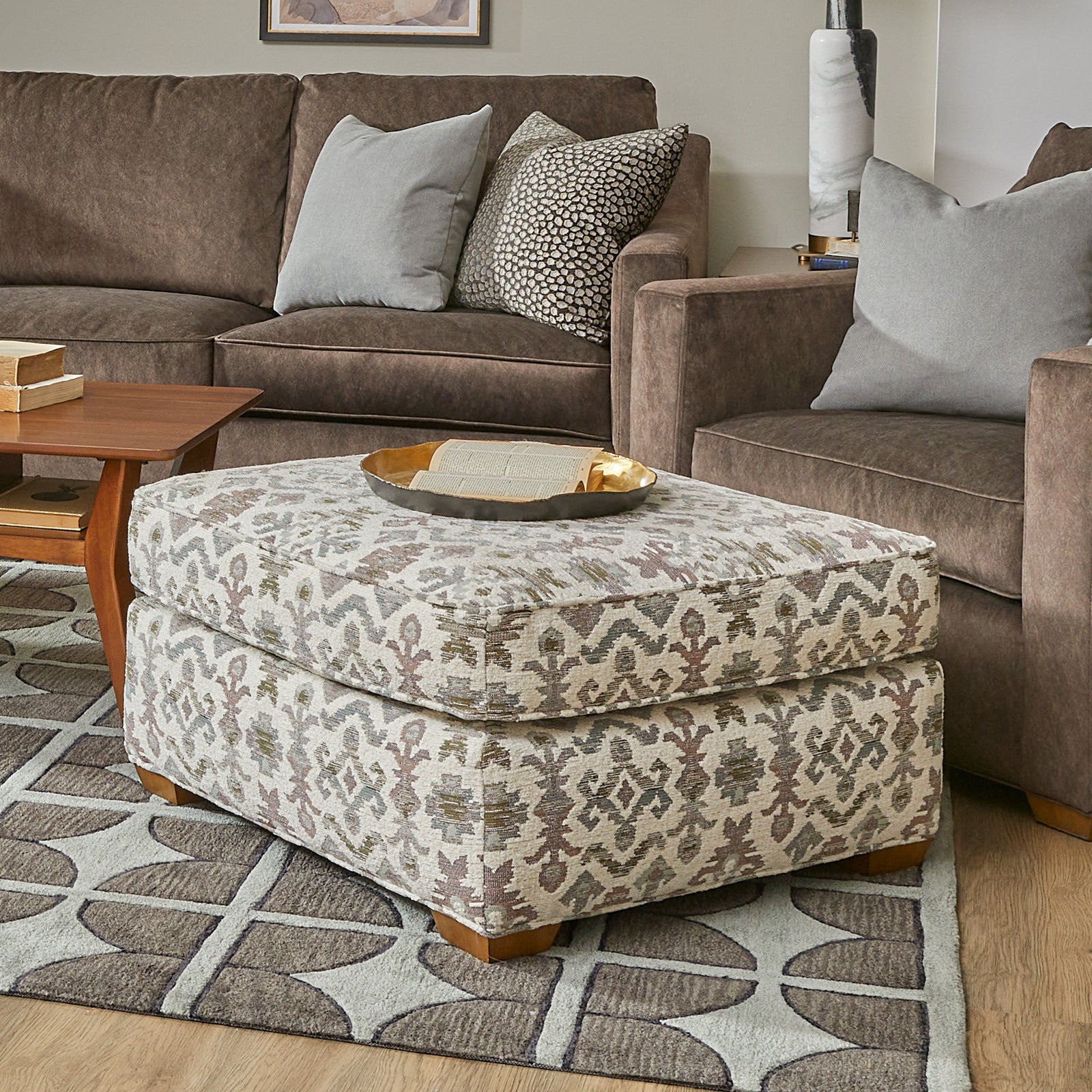 Milo  Cocktail Ottoman  Gray