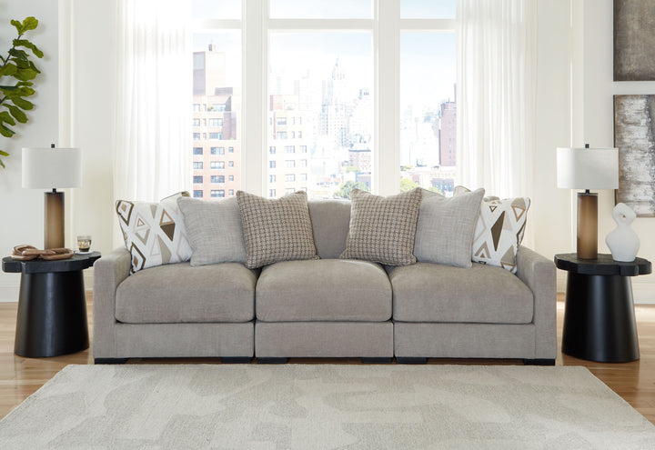 Aslan Court - 3-Piece Sofa Sectional - Pebble by Ashley Furniture product image