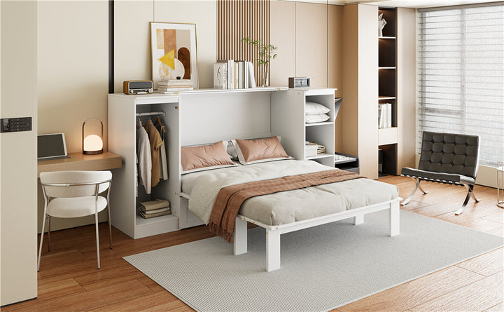 2twin-size-murphy-bed-with-bedside-shelves-and-wardrobe-white
