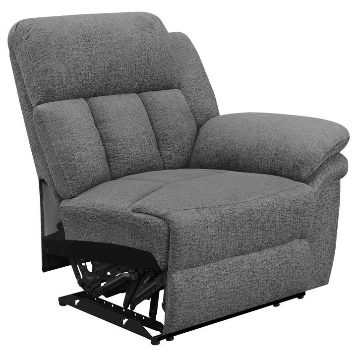 Bahrain - 5 Piece Power Home Theater Seating - Charcoal Reclining Sectional modern furniture Contempo Furniture