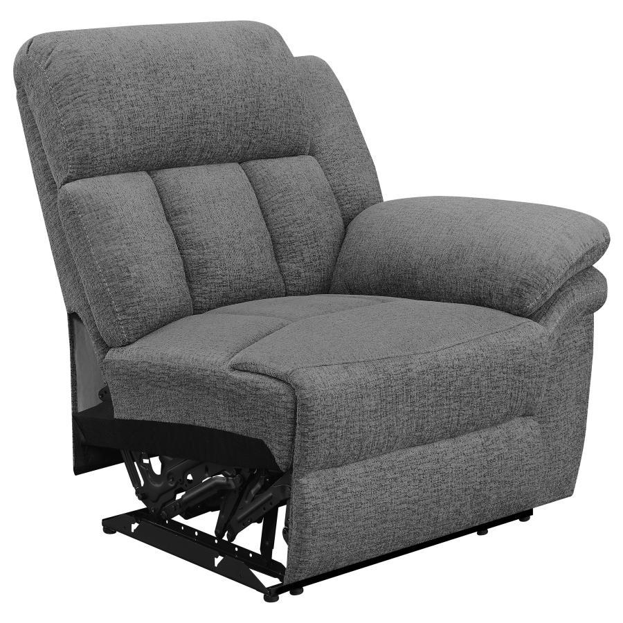 Bahrain - 5 Piece Power Home Theater Seating - Charcoal Reclining Sectional modern furniture Contempo Furniture