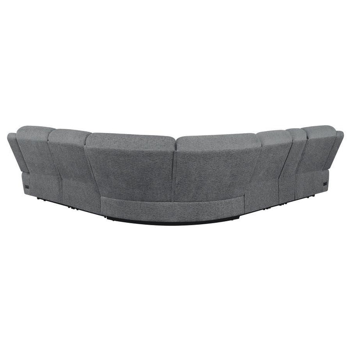 Bahrain - 6 Piece Modular Power Reclining Sectional - Charcoal Reclining Sectional modern furniture Contempo Furniture