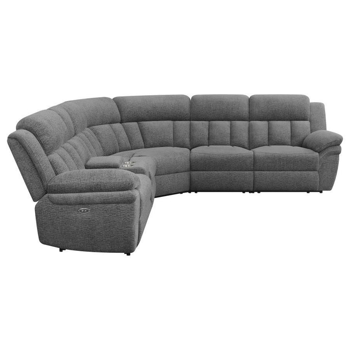 Bahrain - 6 Piece Modular Power Reclining Sectional - Charcoal Reclining Sectional modern furniture Contempo Furniture