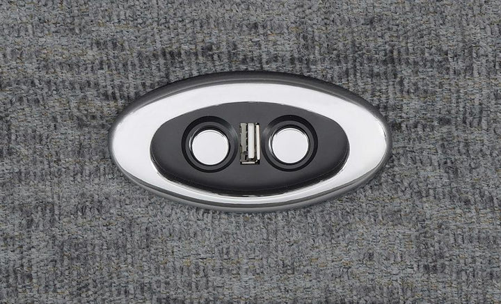 Bahrain - 6 Piece Modular Power Reclining Sectional - Charcoal Reclining Sectional modern furniture Contempo Furniture