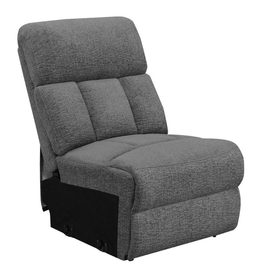 Bahrain - Upholstered Armless Chair - Charcoal Stationary Chair modern furniture Contempo Furniture