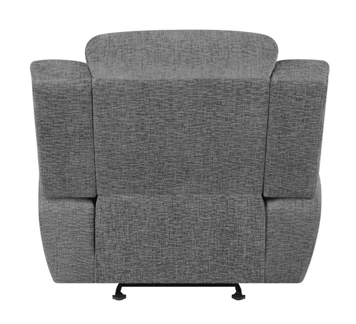 Bahrain - Upholstered Glider Recliner - Charcoal Glider Chair modern furniture Contempo Furniture