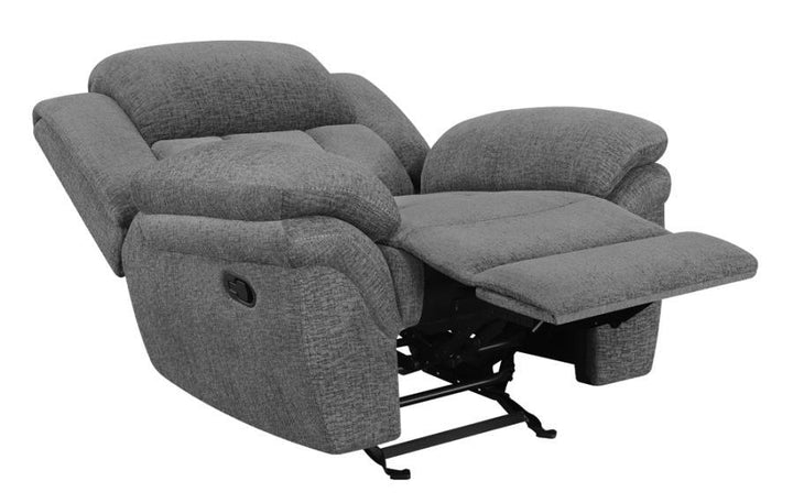 Bahrain - Upholstered Glider Recliner - Charcoal Glider Chair modern furniture Contempo Furniture