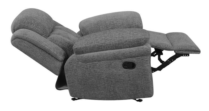 Bahrain - Upholstered Glider Recliner - Charcoal Glider Chair modern furniture Contempo Furniture