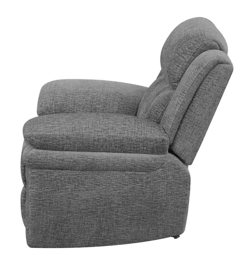 Bahrain - Upholstered Glider Recliner - Charcoal Glider Chair modern furniture Contempo Furniture