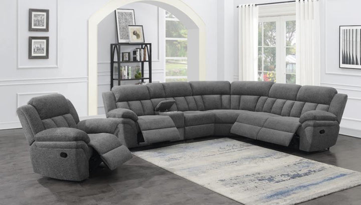 Bahrain - Upholstered Glider Recliner - Charcoal Glider Chair modern furniture Contempo Furniture