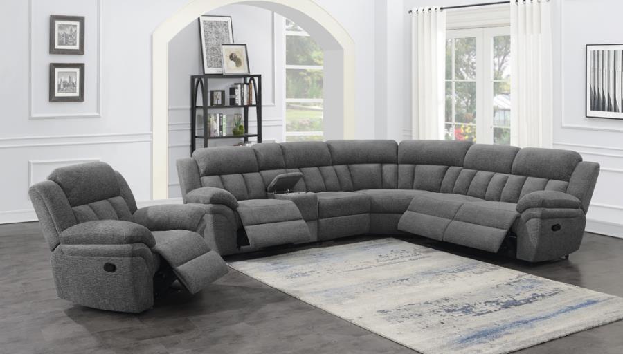 Bahrain - Upholstered Glider Recliner - Charcoal Glider Chair modern furniture Contempo Furniture