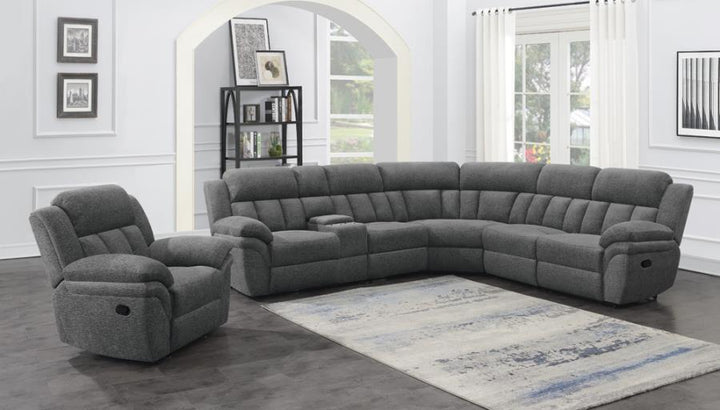 Bahrain - Upholstered Glider Recliner - Charcoal Glider Chair modern furniture Contempo Furniture