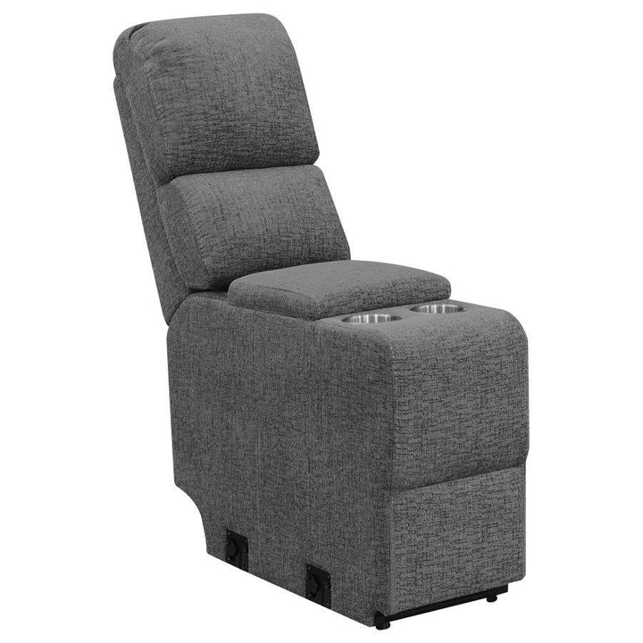 Bahrain - Upholstered Motion Loveseat - Charcoal Reclining Loveseat modern furniture Contempo Furniture