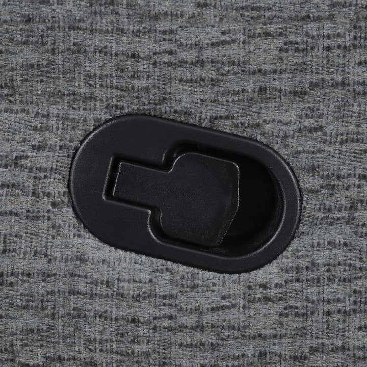 Bahrain - Upholstered Motion Loveseat - Charcoal Reclining Loveseat modern furniture Contempo Furniture