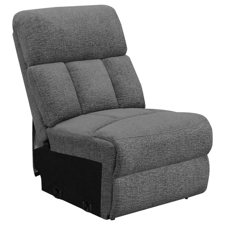 Bahrain - Upholstered Motion Sofa - Charcoal Reclining Sofa modern furniture Contempo Furniture