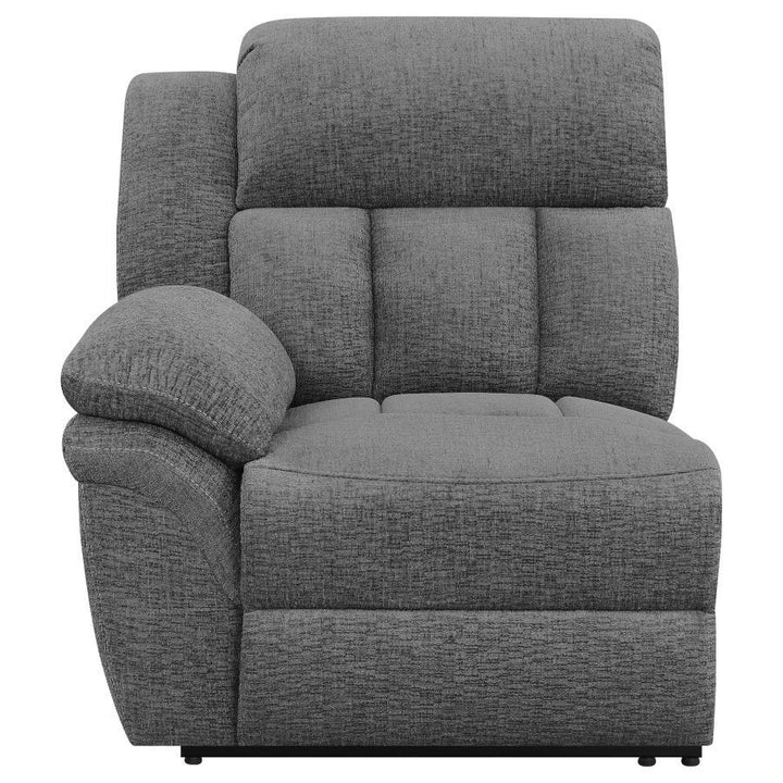 Bahrain - Upholstered Motion Sofa - Charcoal Reclining Sofa modern furniture Contempo Furniture