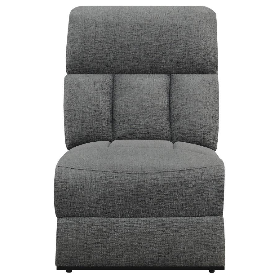 Bahrain - Upholstered Motion Sofa - Charcoal Reclining Sofa modern furniture Contempo Furniture