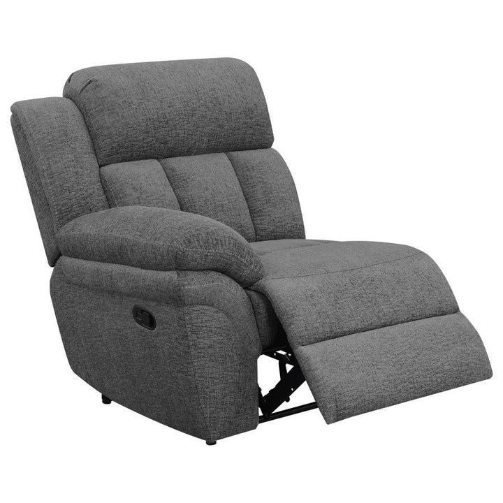Bahrain - Upholstered Motion Sofa - Charcoal Reclining Sofa modern furniture Contempo Furniture