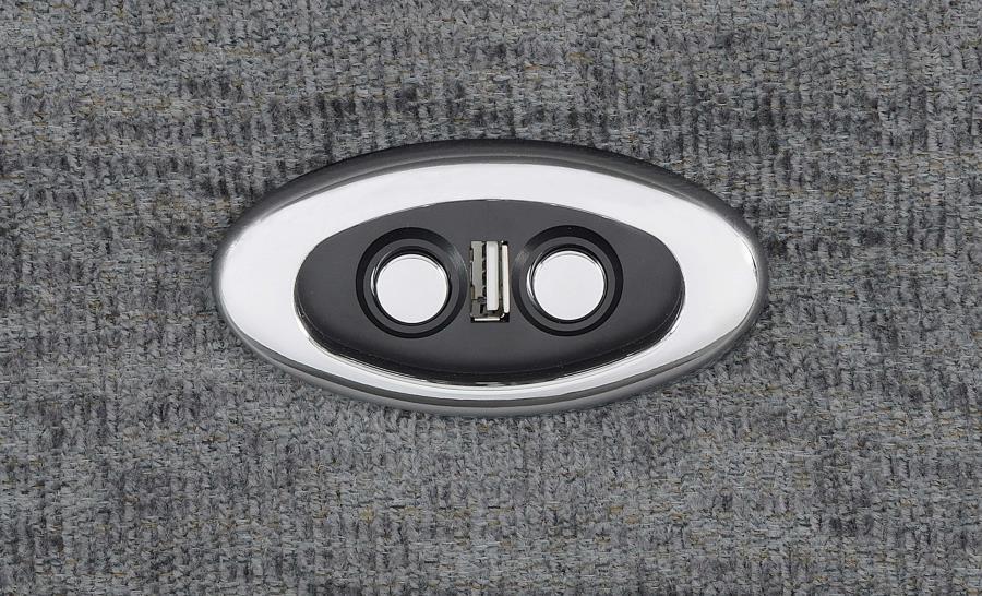 Bahrain - Upholstered Power Glider Recliner - Charcoal Glider Chair modern furniture Contempo Furniture