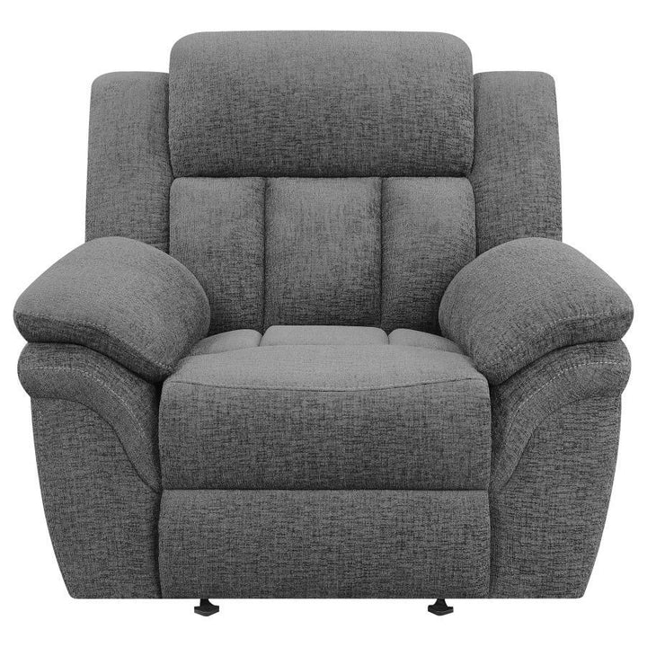 Bahrain - Upholstered Power Glider Recliner - Charcoal Glider Chair modern furniture Contempo Furniture