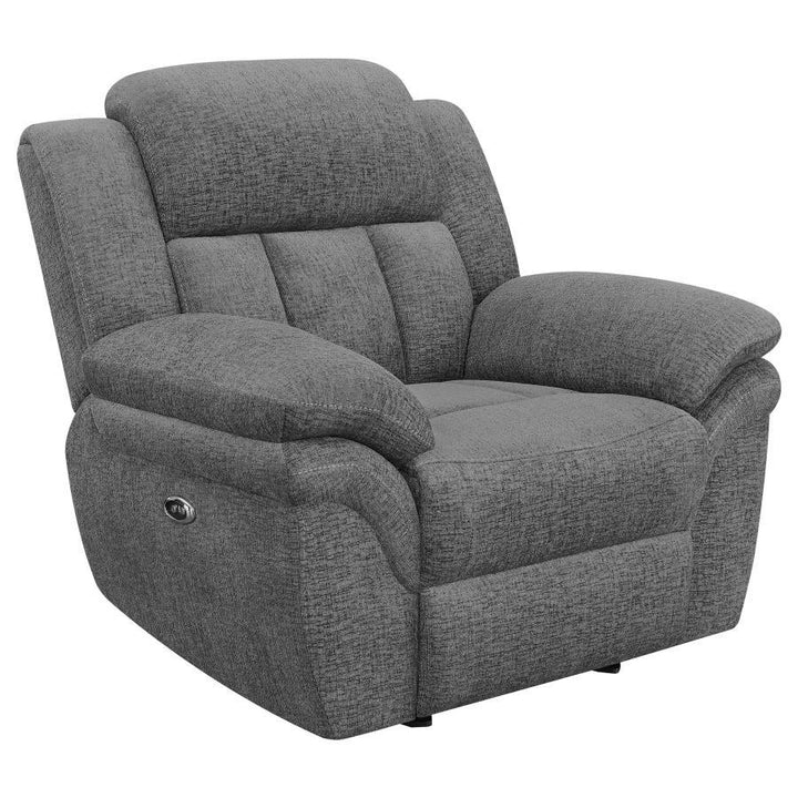 Bahrain - Upholstered Power Glider Recliner - Charcoal Glider Chair modern furniture Contempo Furniture