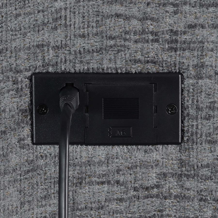 Bahrain - Upholstered Power Loveseat - Charcoal Reclining Loveseat modern furniture Contempo Furniture