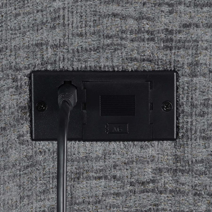 Bahrain - Upholstered Power Loveseat - Charcoal Reclining Loveseat modern furniture Contempo Furniture