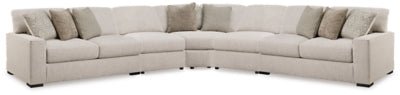 Ballyton 5 - Piece Sectional - Beige Stationary Sectional modern furniture Contempo Furniture