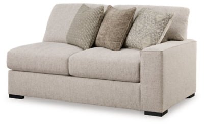 Ballyton Right - Arm Facing Loveseat - Beige Stationary Loveseat modern furniture Contempo Furniture