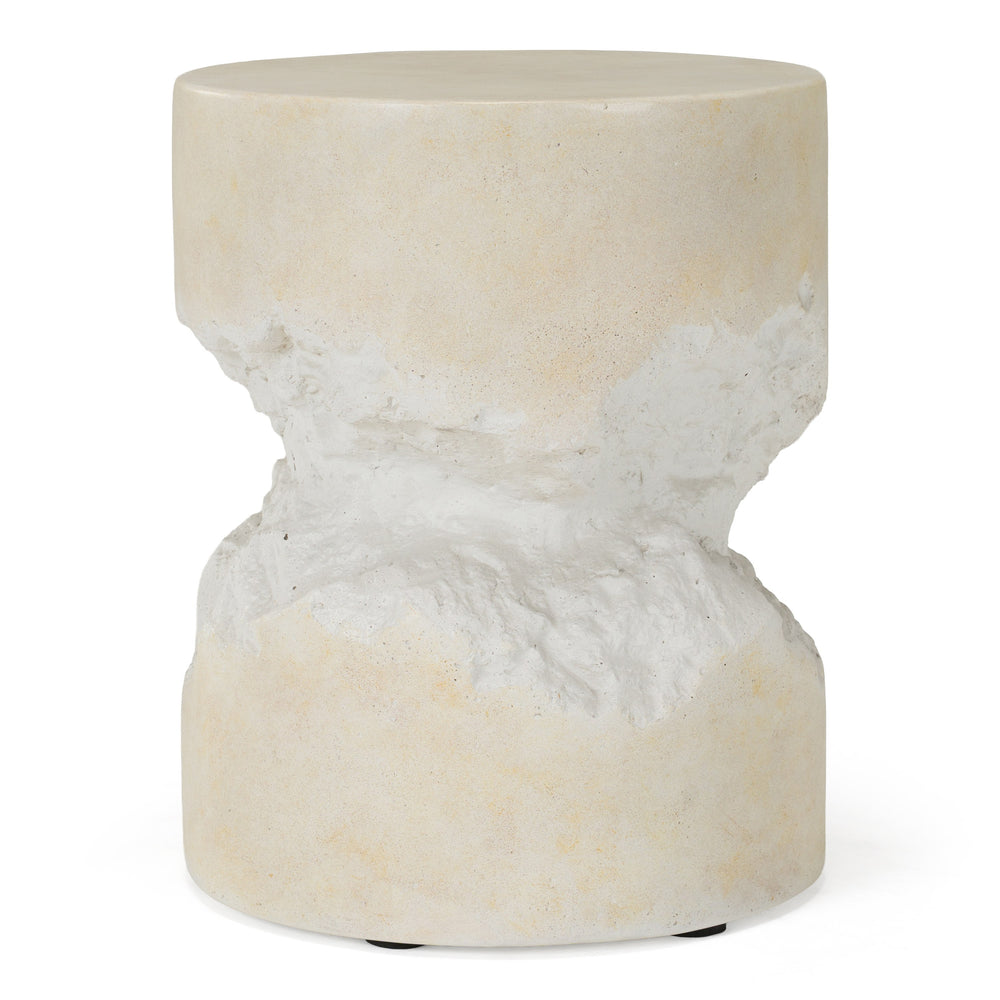 Bamba - Modern Cream Concrete End Table