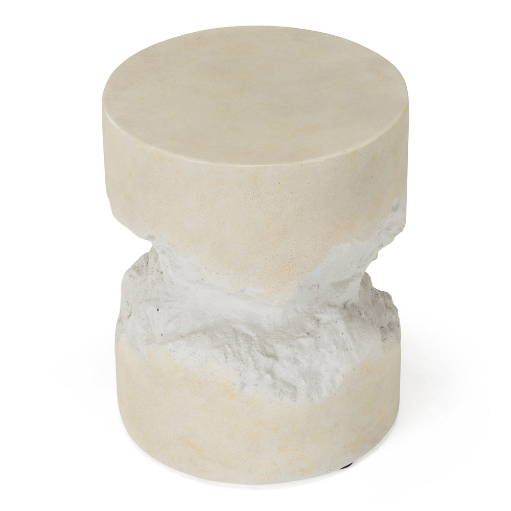 Bamba - Modern Cream Concrete End Table