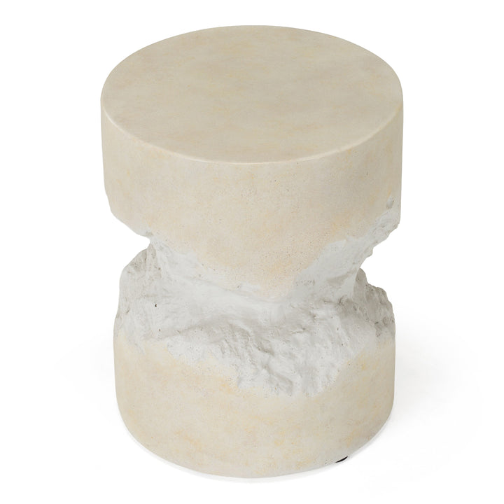 Bamba - Modern Cream Concrete End Table