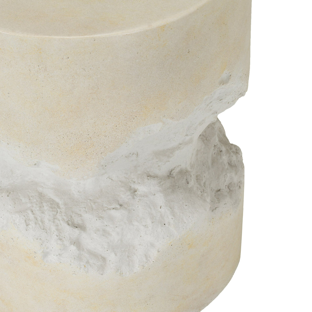 Bamba - Modern Cream Concrete End Table