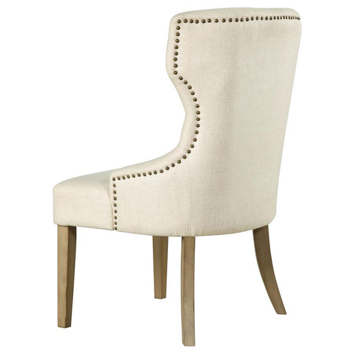 Baney - Tufted Upholstered Dining Chair - Beige And Rustic Gray Side Chair modern furniture Contempo Furniture