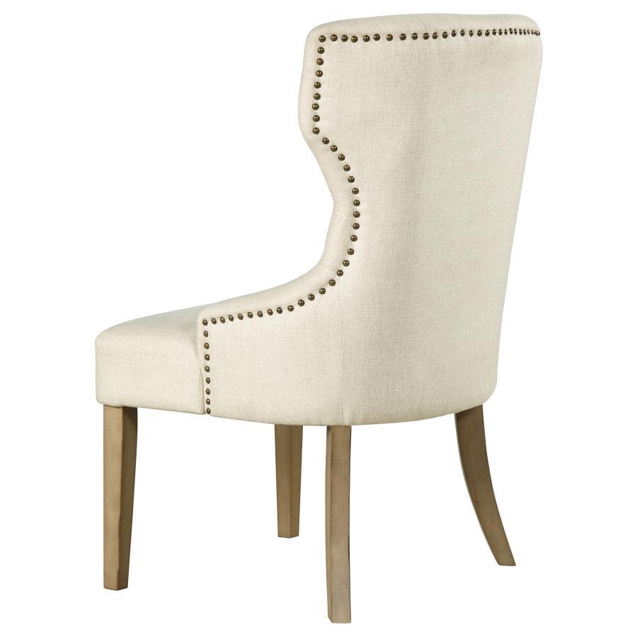Baney - Tufted Upholstered Dining Chair - Beige And Rustic Gray Side Chair modern furniture Contempo Furniture