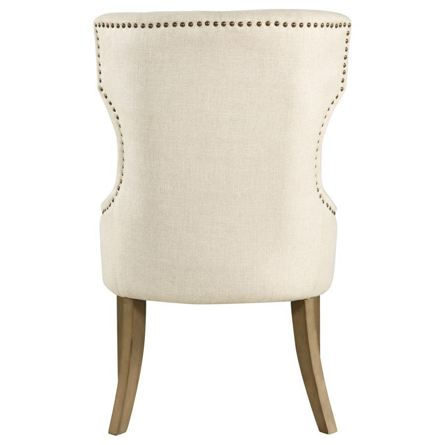 Baney - Tufted Upholstered Dining Chair - Beige And Rustic Gray Side Chair modern furniture Contempo Furniture