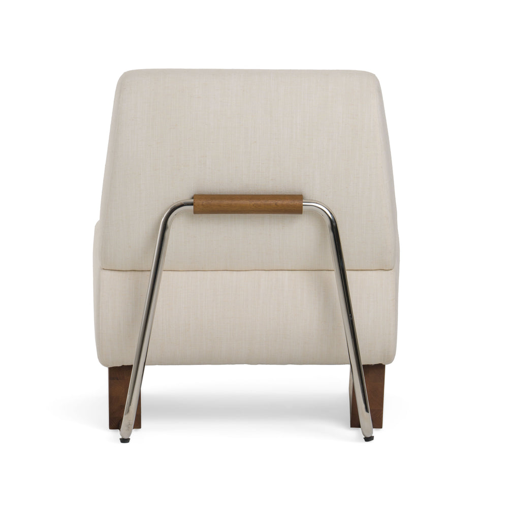 Barbara Modern Off White Accent Chair - View 4