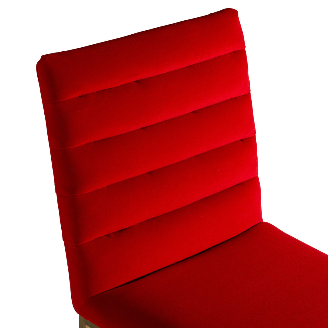 Barker  Modern Burnt Orange & Brush Gold Dining Chair (Set of 2)