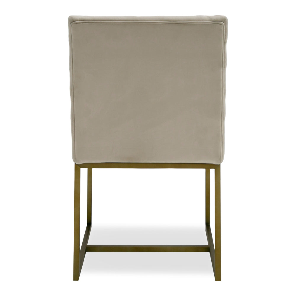 Barker - Modern Beige & Brush Gold Dining Chair (Set of 2) - View 9